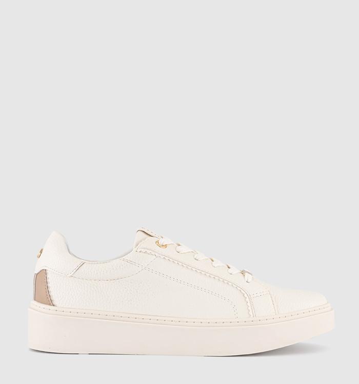 OFFICE Tamara Lace Up Cup Sole Trainers White