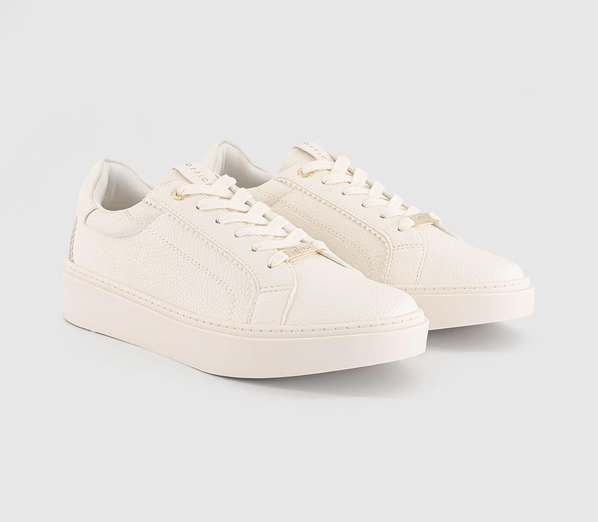 OFFICETamara Lace Up Cup Sole Trainers OFFICETamara Lace Up Cup Sole TrainersWhite