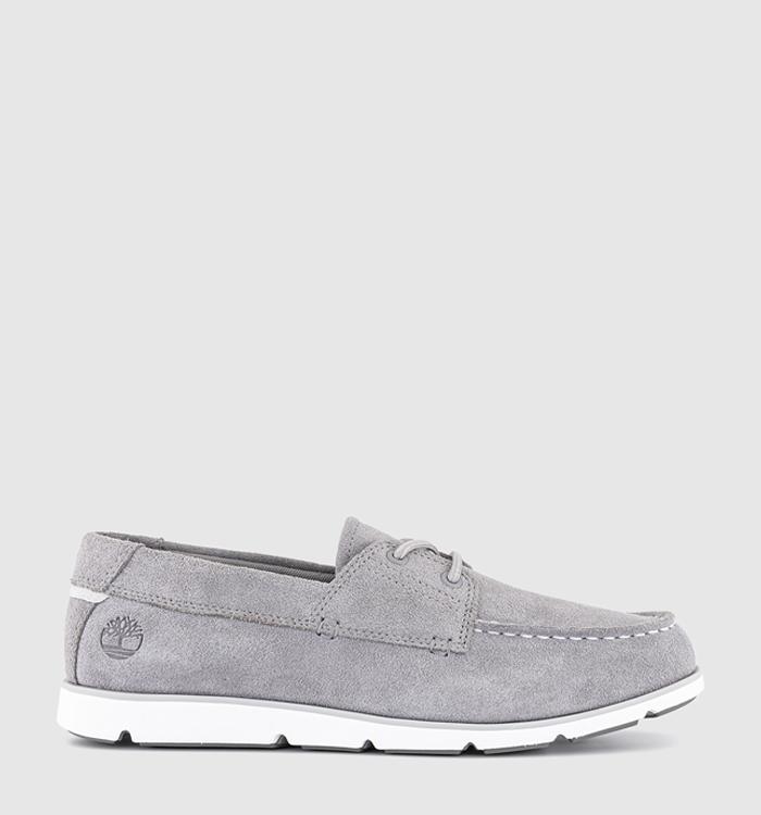 Timberland Grafton Bay Boat Shoes Grey Suede