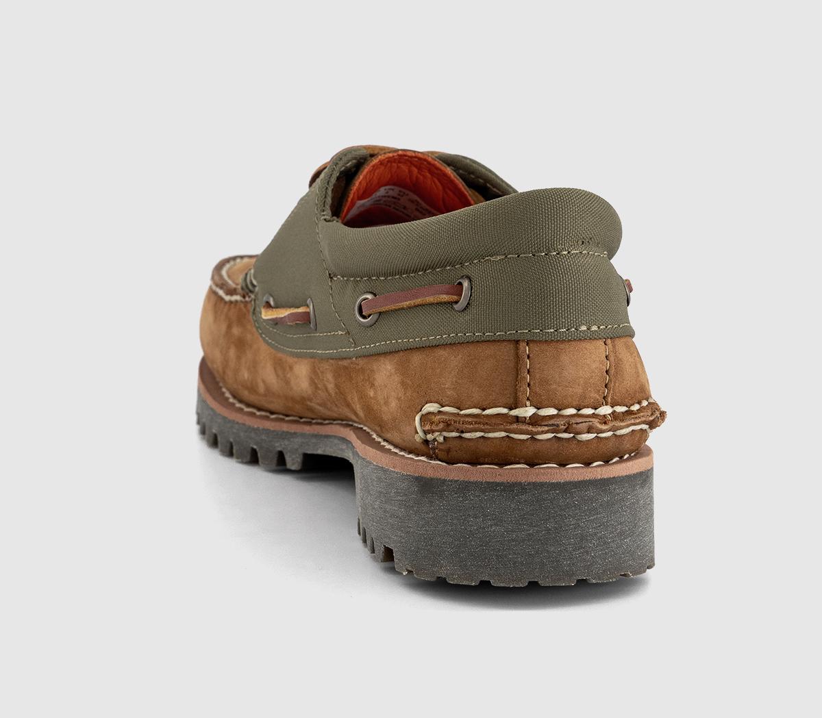 TimberlandAuthentic 3-Eye Lug Boat Shoes MMedium Brown Nubuck