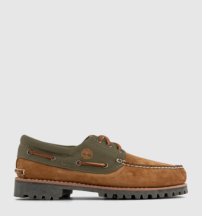 Timberland Timberland Authentic 3 Eye Lug Boat Shoes Olive