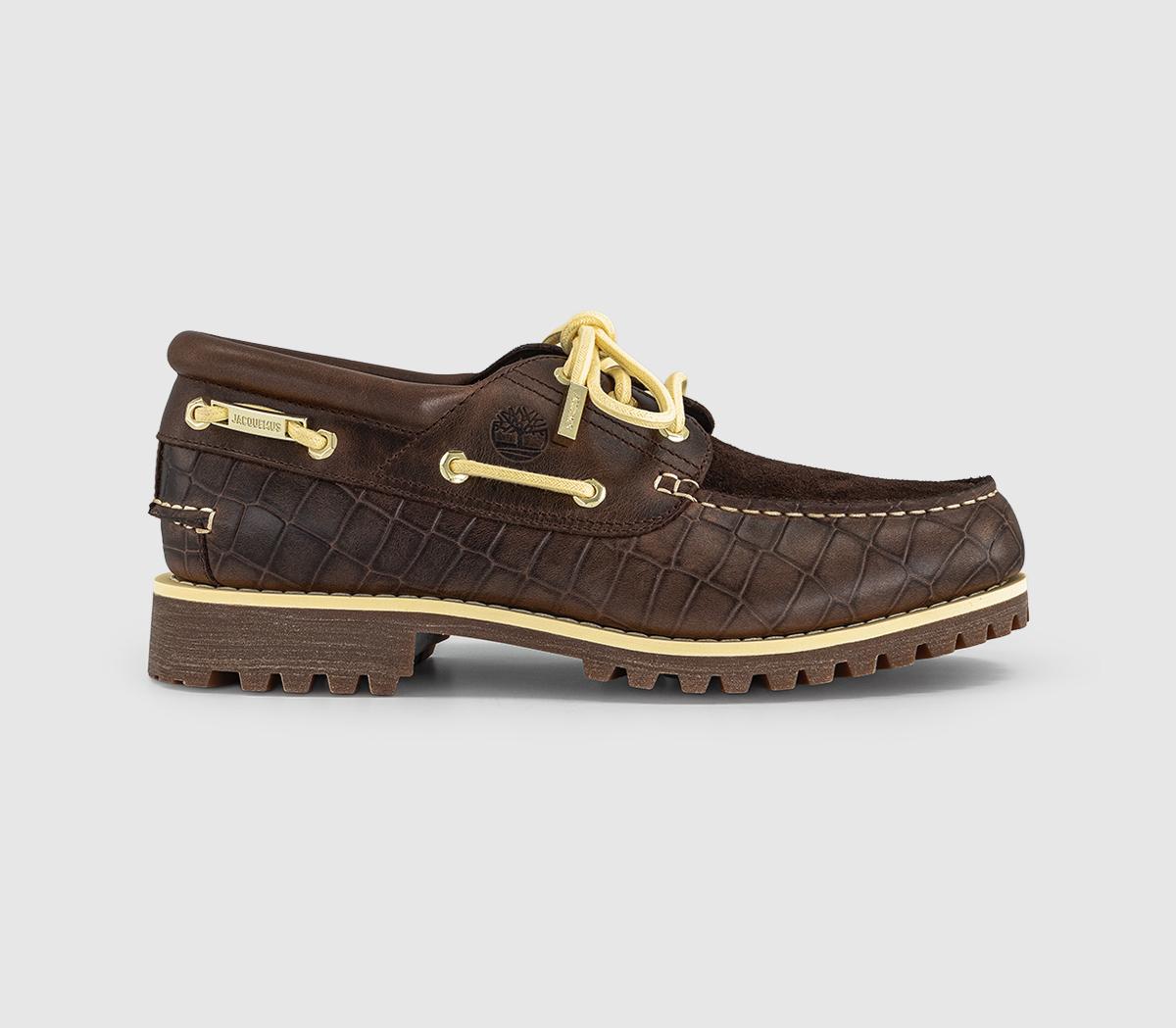 TimberlandTimberland Authentic 3 Eye Lug Boat ShoeJacquemus Dark Brown Croc