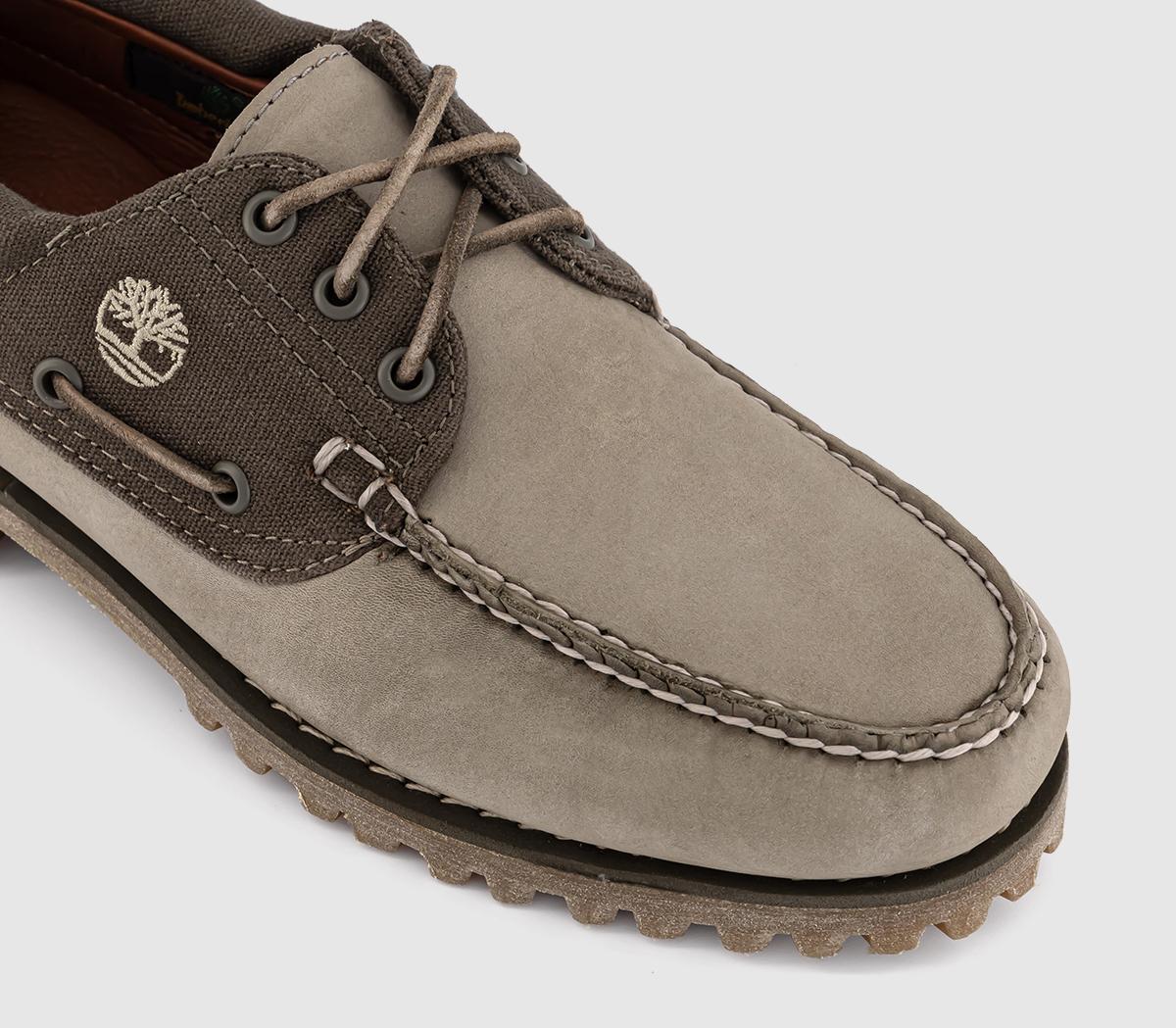 Timberland Timberland Authentic 3 Eye Lug Boat Shoes Olive Nubuck