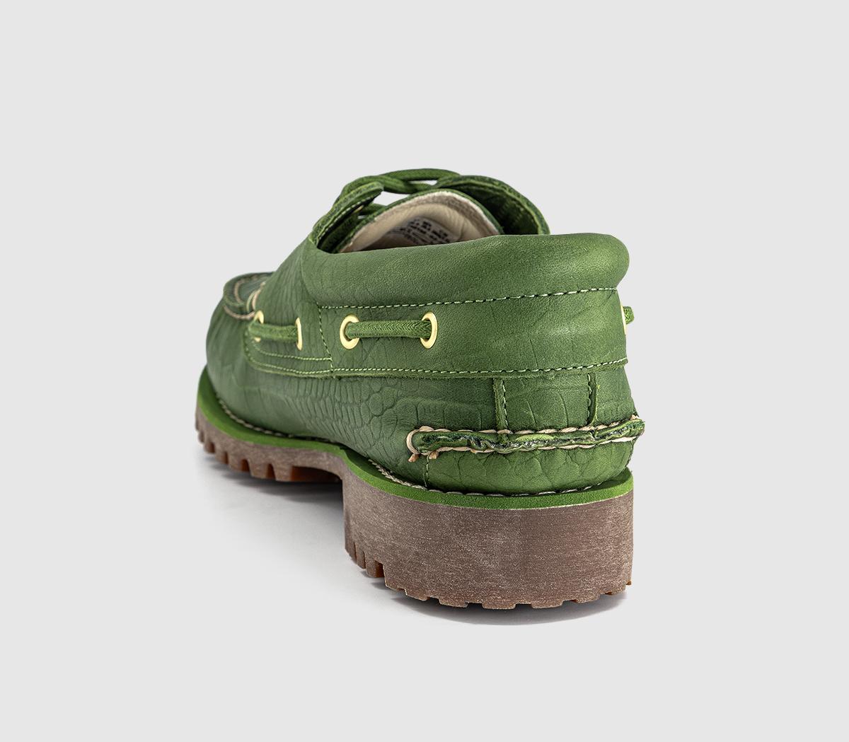 Timberland Timberland Authentic 3 Eye Lug Boat Shoes Croc Green
