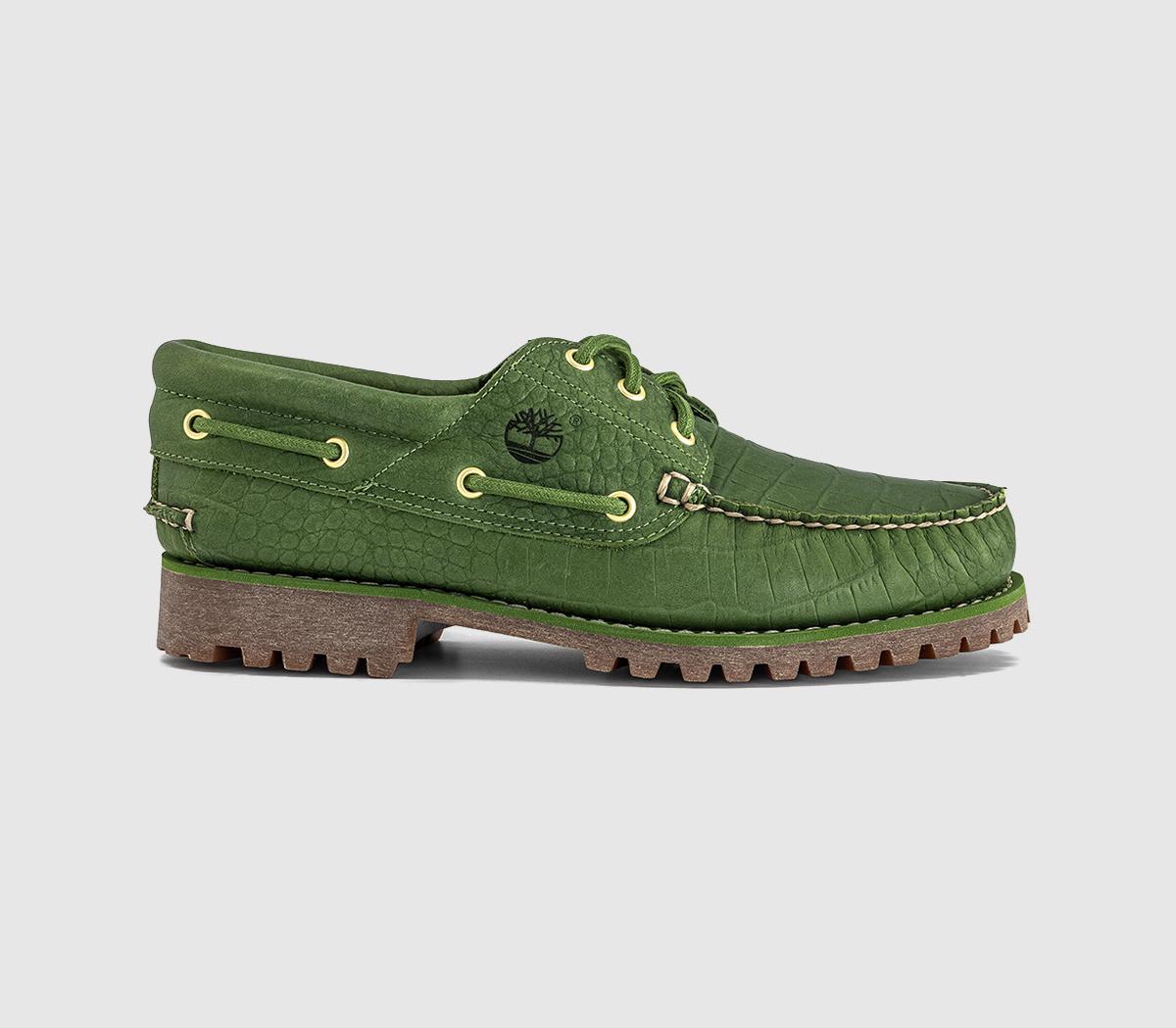 Timberland26.5㎝　3yey Timberland Timberland Authentic 3 Eye Lug Boat Shoes Croc Green