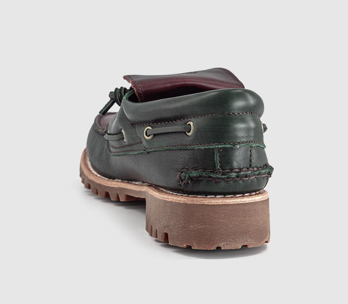 Timberland Timberland Authentic 3 Eye Lug Boat Shoes Dark Green