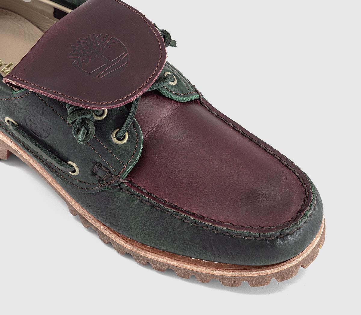 Timberland Timberland Authentic 3 Eye Lug Boat Shoes Dark Green