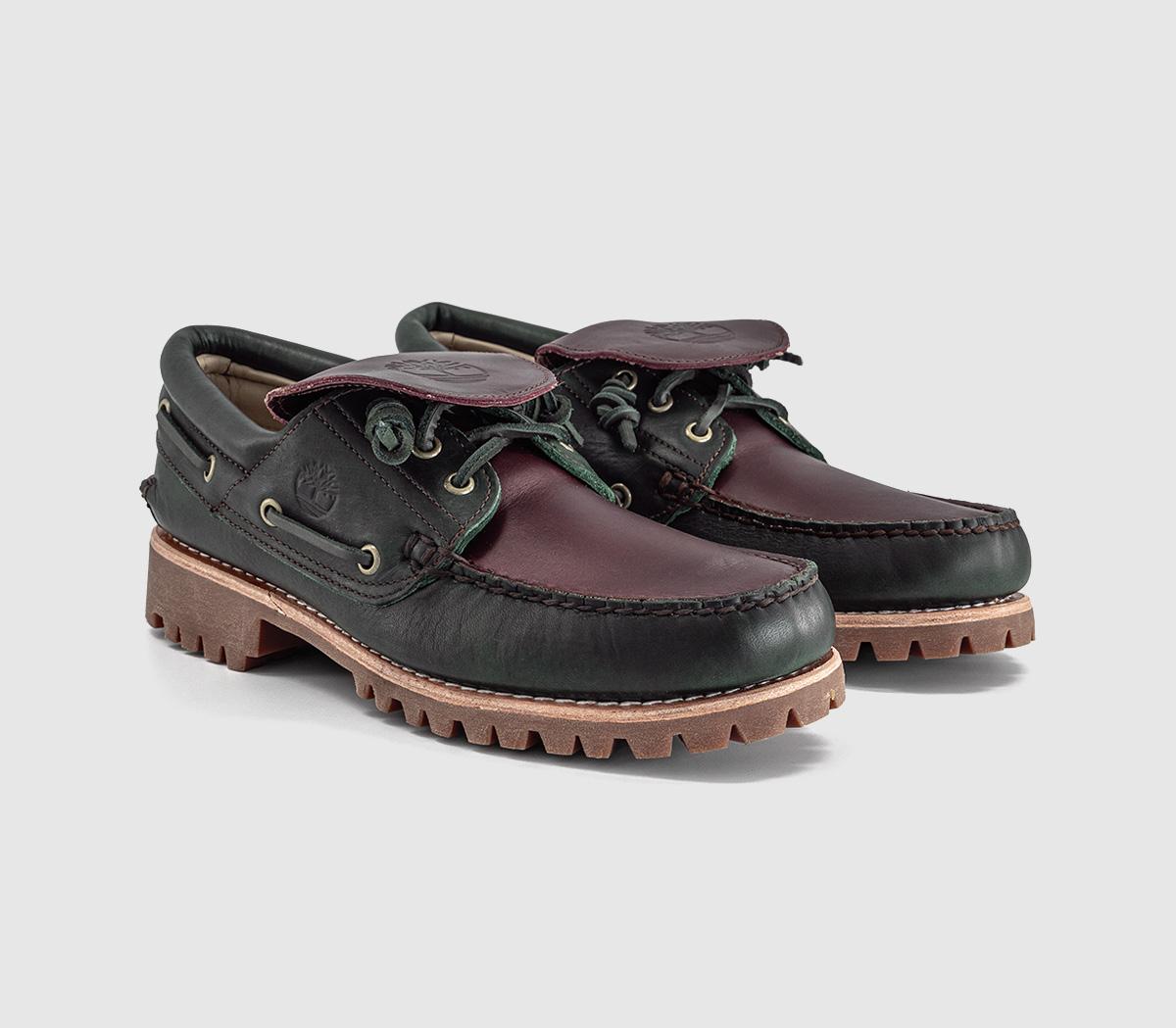 TimberlandTimberland Authentic 3 Eye Lug Boat ShoesDark Green Fullgrain