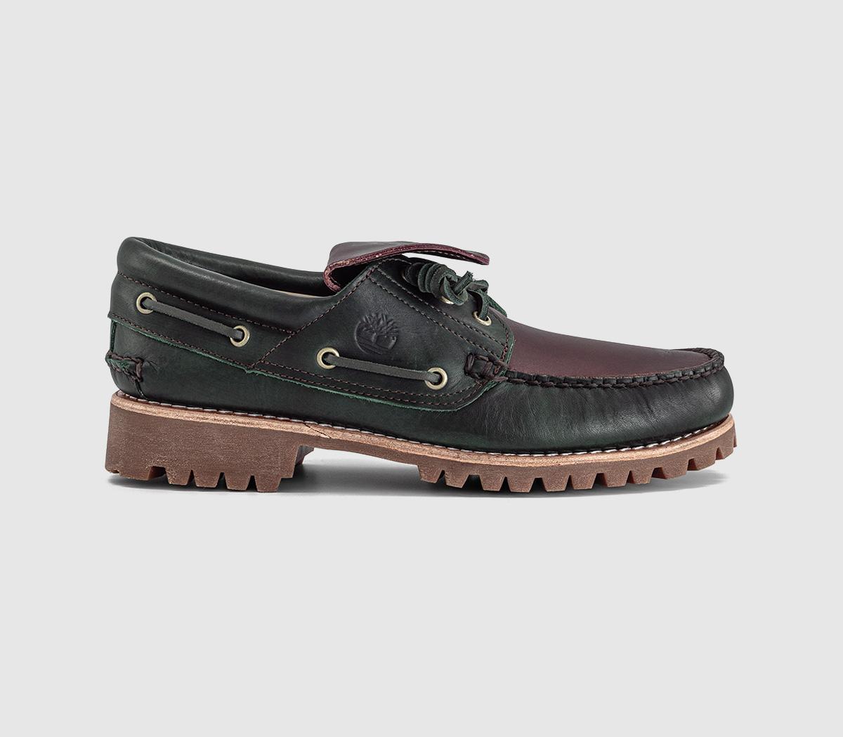 TimberlandTimberland Authentic 3 Eye Lug Boat ShoesDark Green Fullgrain