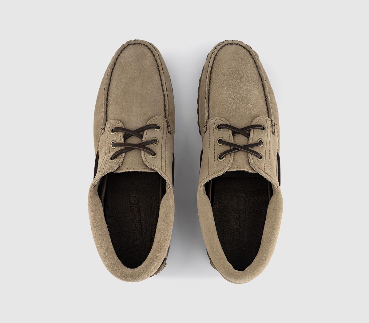 Timberland Timberland Authentic 3 Eye Lug Boat Shoes Taupe Suede