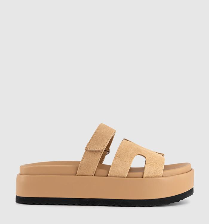 Steve Madden Missile Platform Sandals Sand