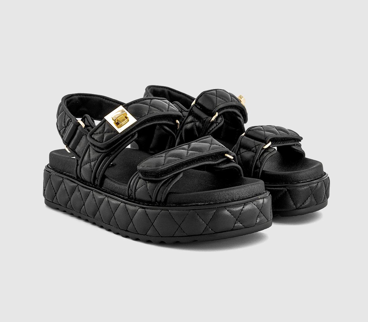 Steve MaddenBig Mona Quilted Sandals Steve MaddenBig Mona Quilted SandalsBlack