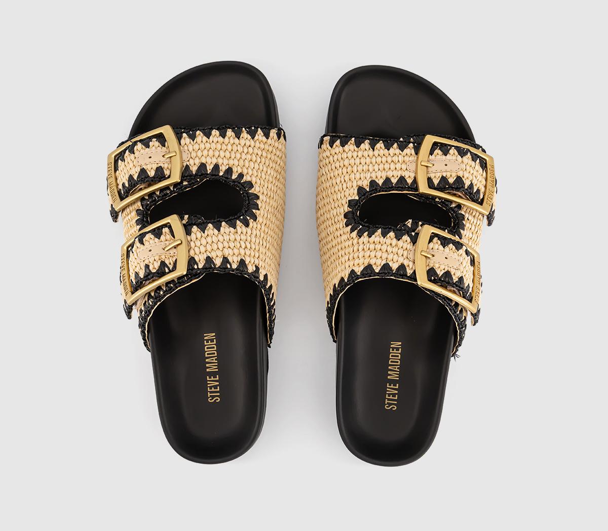Steve MaddenOn Deck Raffia Two Strap Sandals Steve MaddenOn Deck Raffia Two Strap SandalsCream Raffia