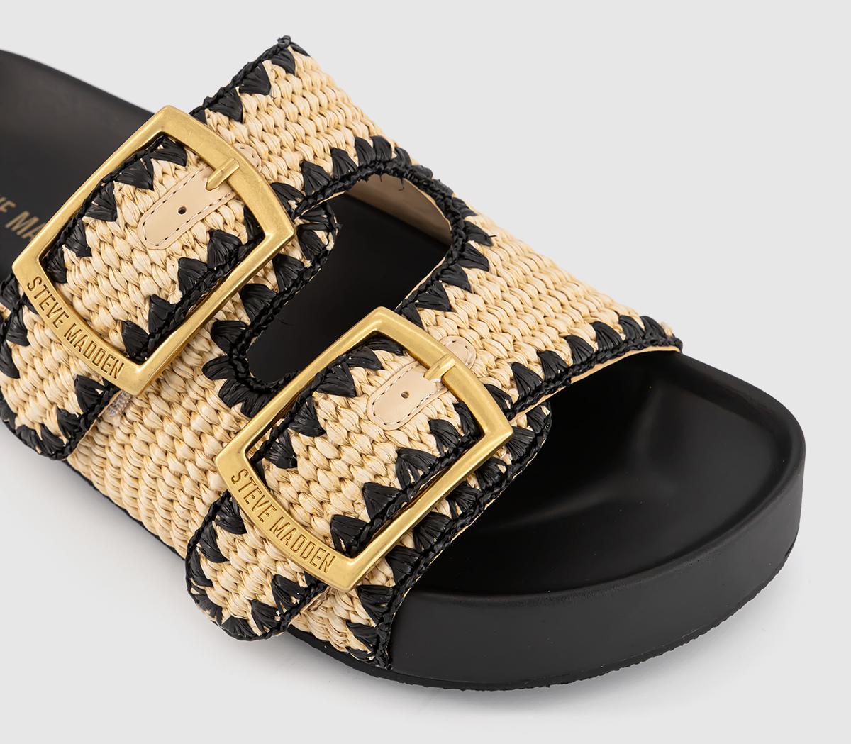 Steve MaddenOn Deck Raffia Two Strap Sandals Steve MaddenOn Deck Raffia Two Strap SandalsCream Raffia