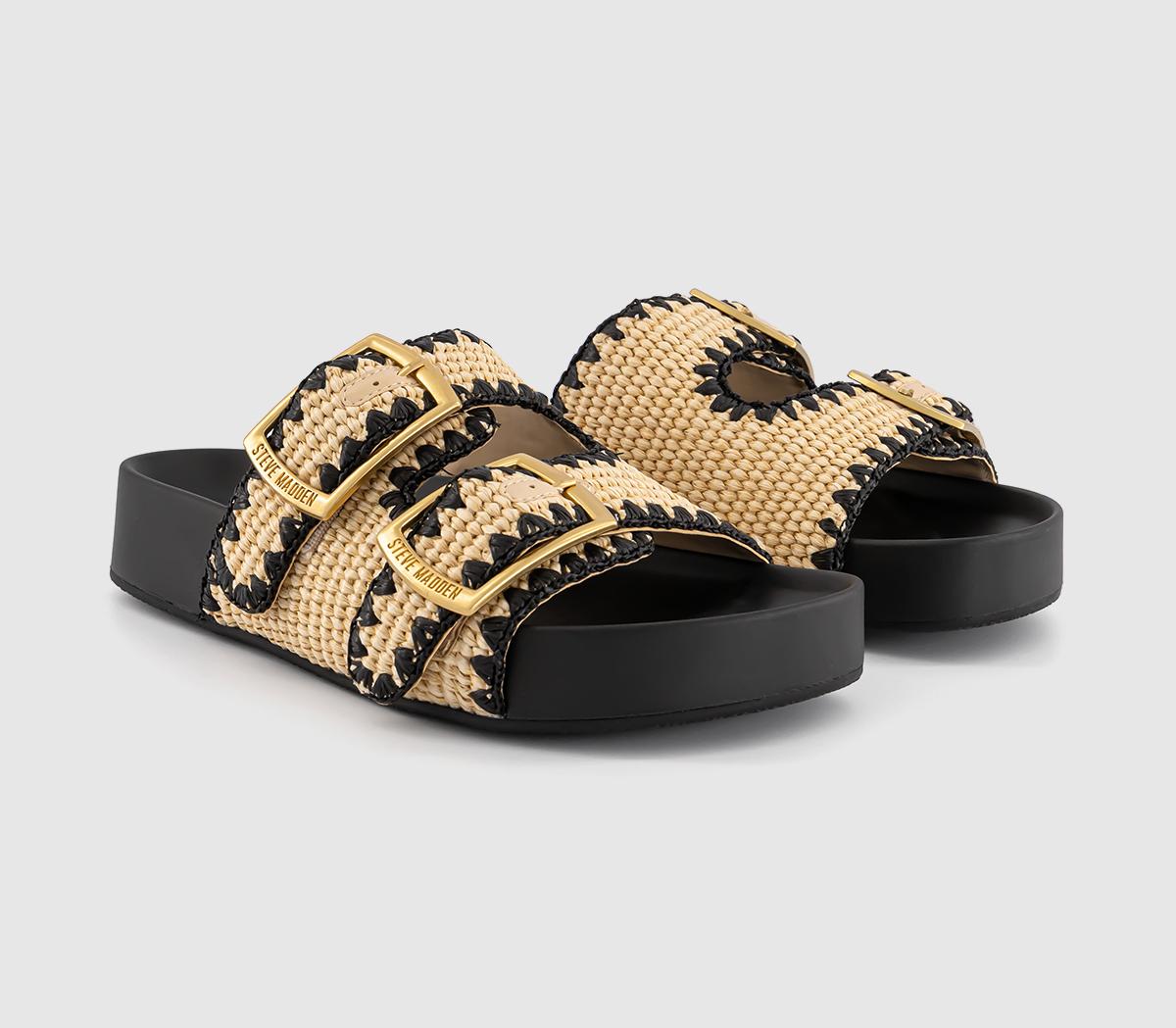 Steve MaddenOn Deck Raffia Two Strap Sandals Steve MaddenOn Deck Raffia Two Strap SandalsCream Raffia