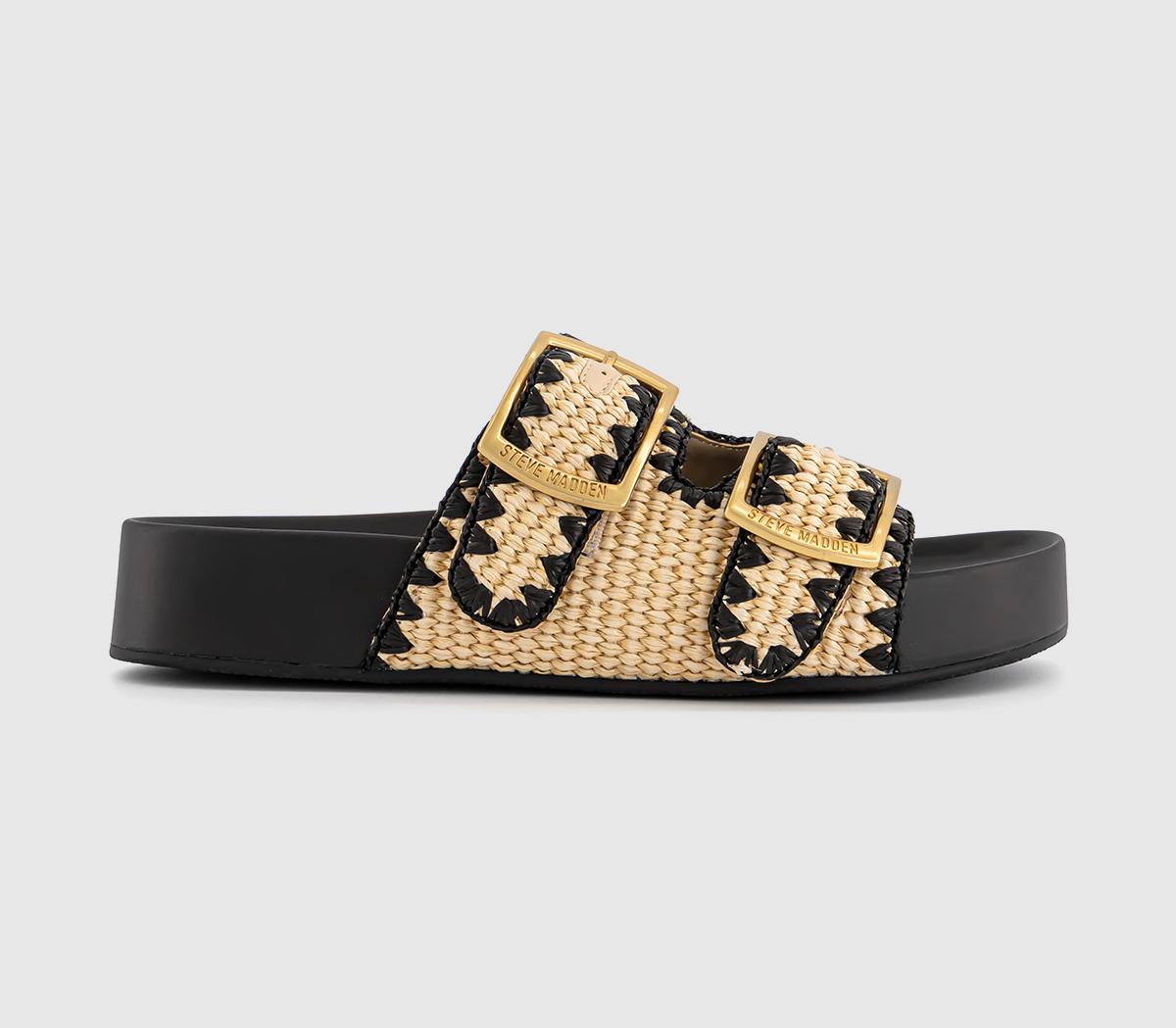 Steve MaddenOn Deck Raffia Two Strap Sandals Steve MaddenOn Deck Raffia Two Strap SandalsCream Raffia