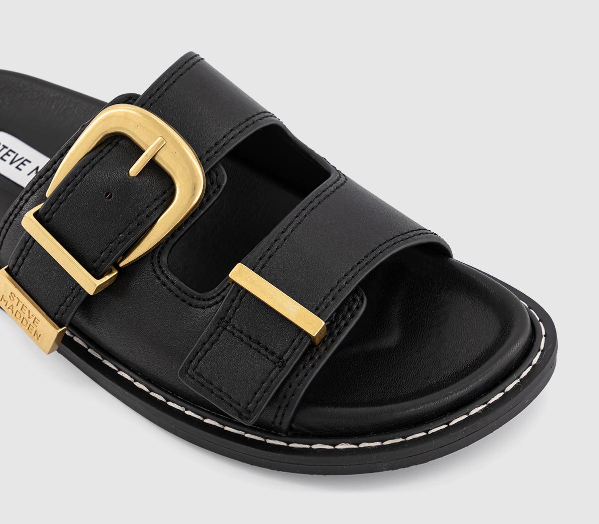 Steve MaddenArch-e Buckle Sandals Steve MaddenArch-e Buckle SandalsBlack Leather