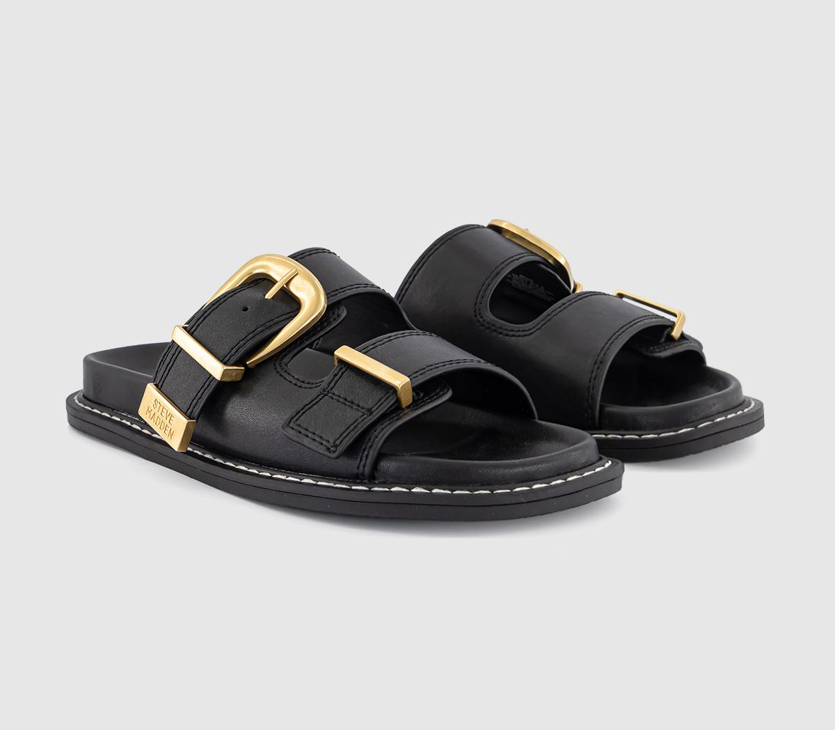 Steve MaddenArch-e Buckle Sandals Steve MaddenArch-e Buckle SandalsBlack Leather