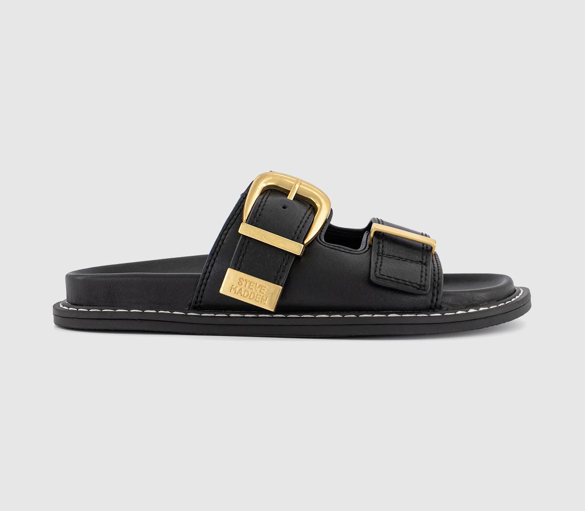 Steve MaddenArch-e Buckle Sandals Steve MaddenArch-e Buckle SandalsBlack Leather