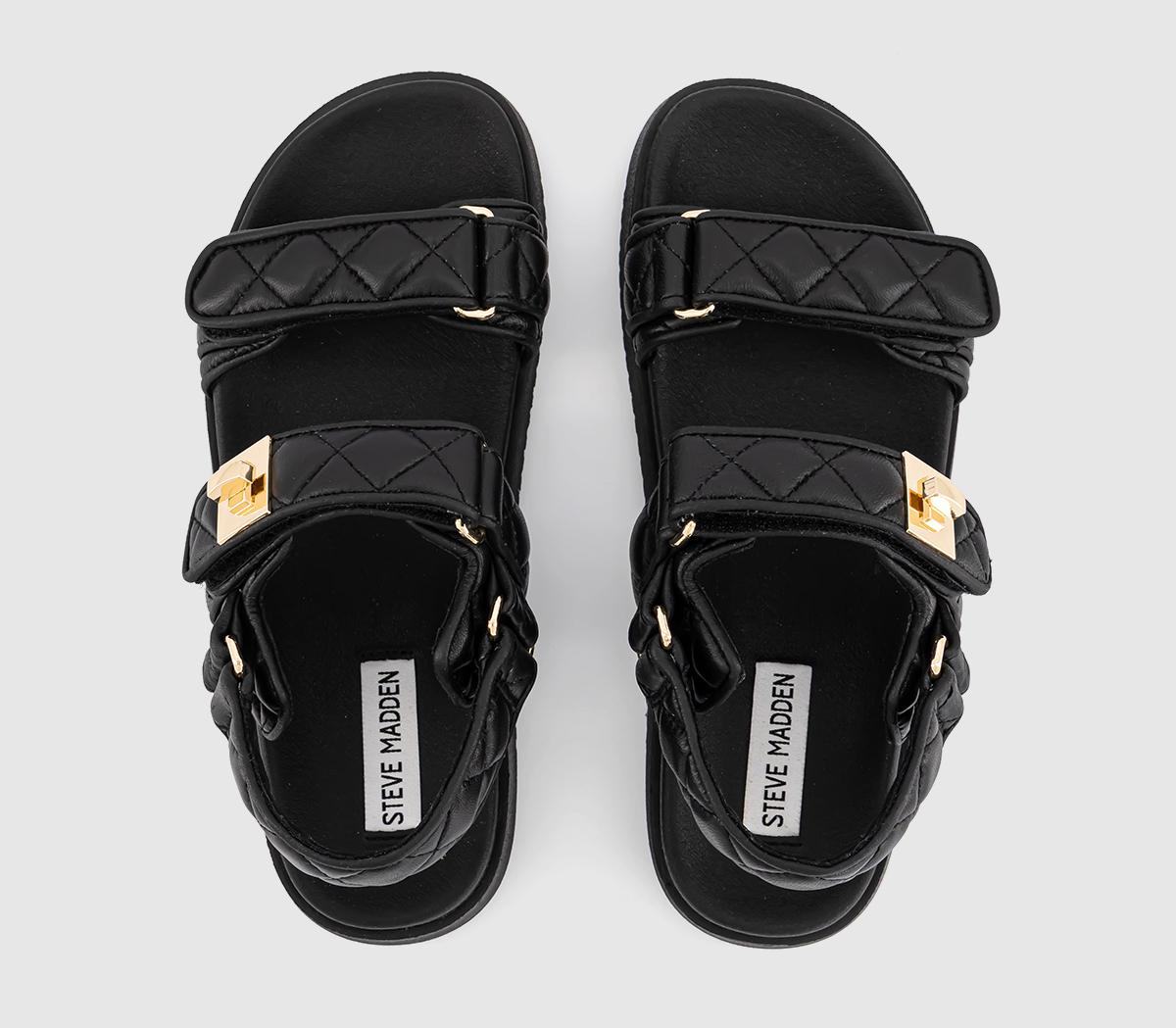 Steve MaddenMona Quilted Sandals Steve MaddenMona Quilted SandalsBlack