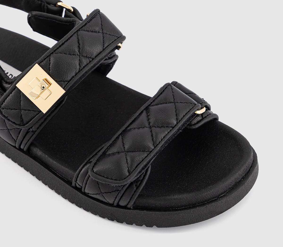 Steve MaddenMona Quilted Sandals Steve MaddenMona Quilted SandalsBlack