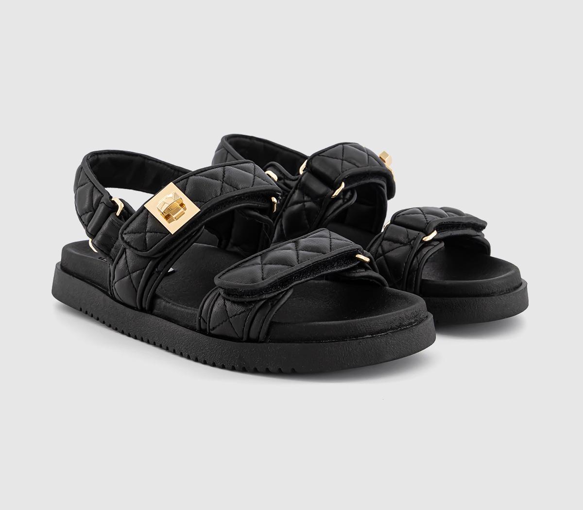 Steve MaddenMona Quilted Sandals Steve MaddenMona Quilted SandalsBlack