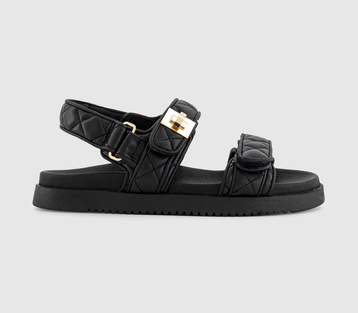 Steve MaddenMona Quilted Sandals Steve MaddenMona Quilted SandalsBlack