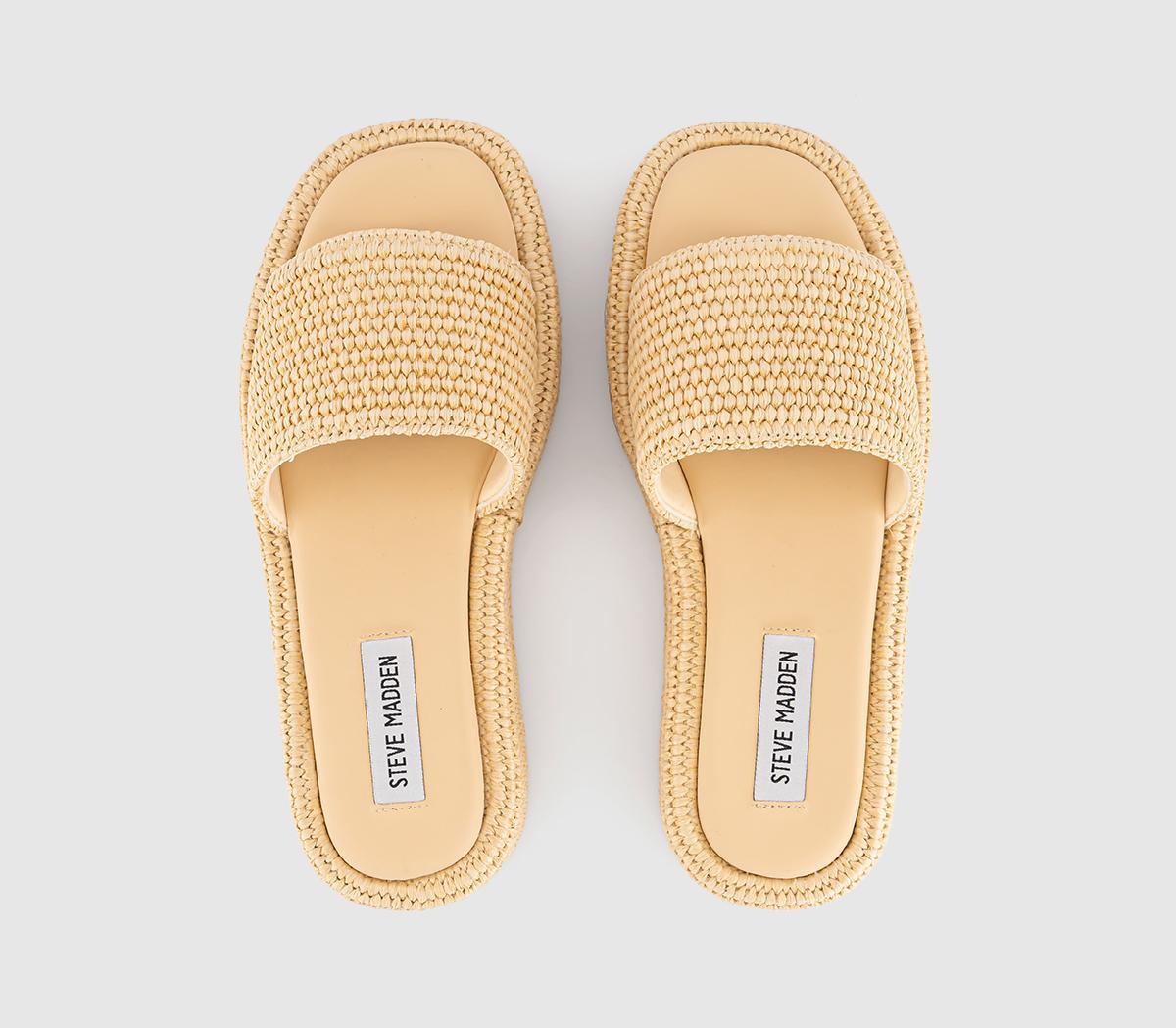 Steve MaddenBeachy Raffia Slides Steve MaddenBeachy Raffia SlidesCream Raffia