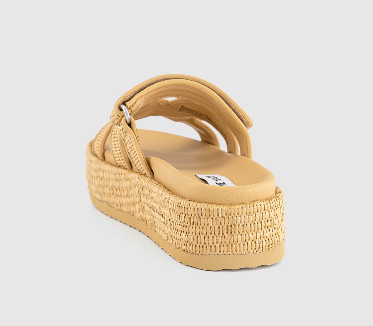 Steve MaddenBig Missile Platform Sandals Steve MaddenBig Missile Platform SandalsCream Raffia