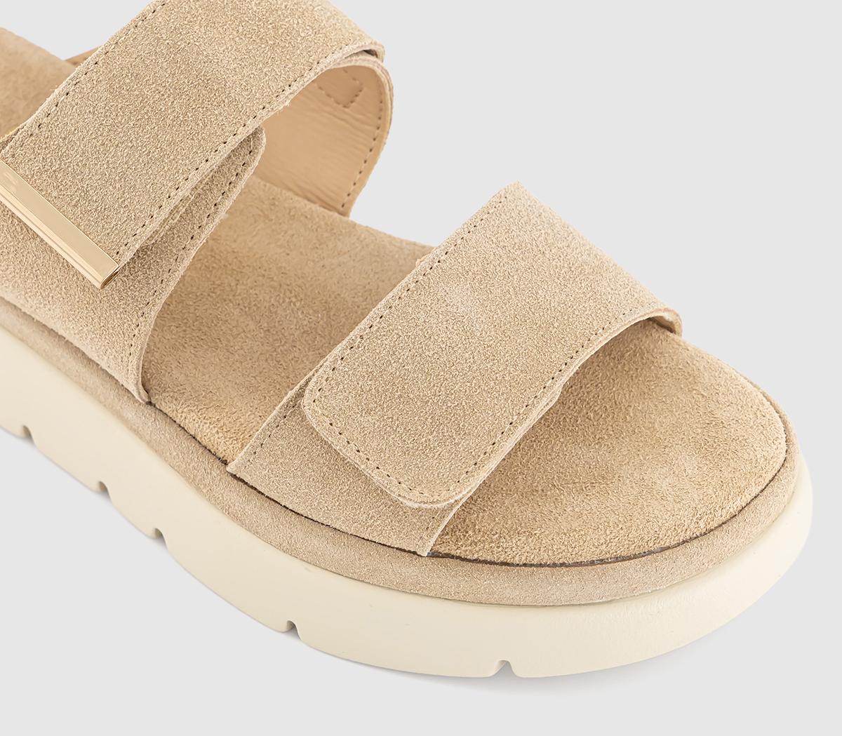 OFFICESummer Two Part Platform SandalsBeige
