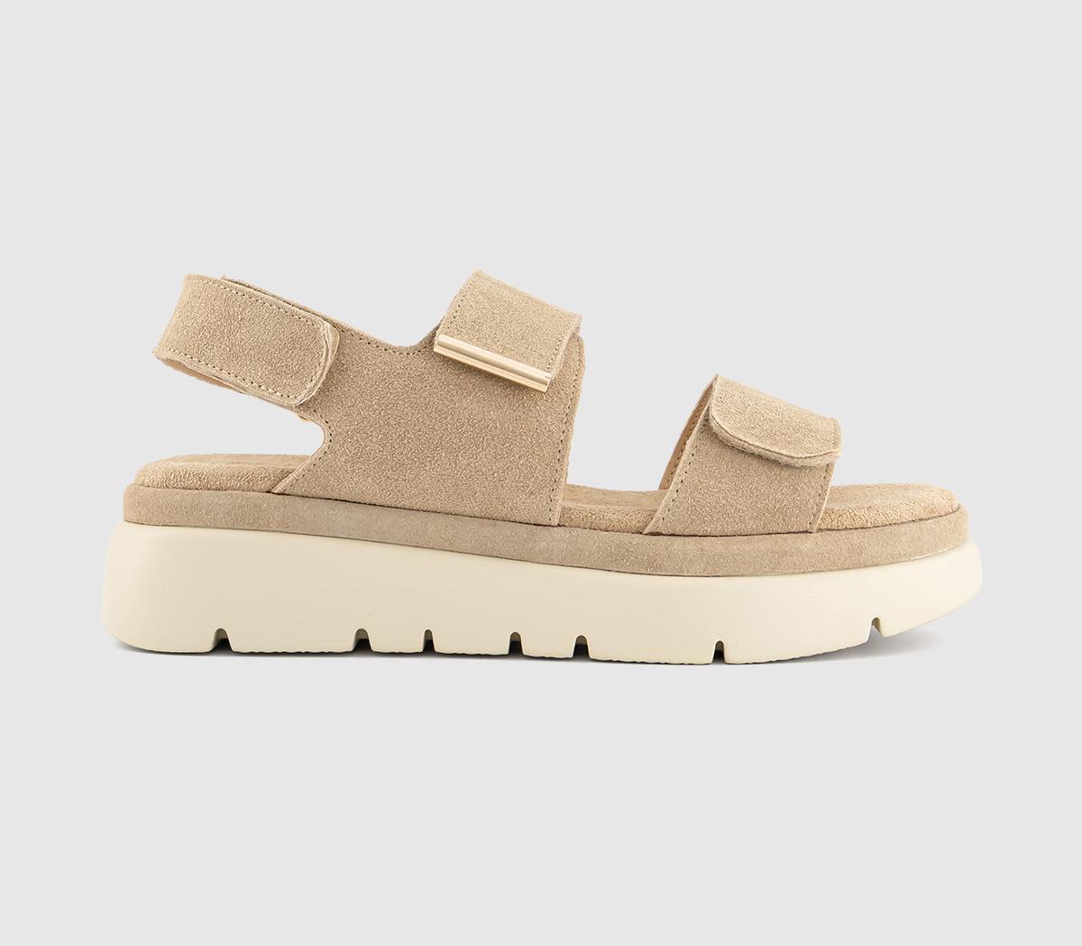 OFFICESummer Two Part Platform SandalsBeige