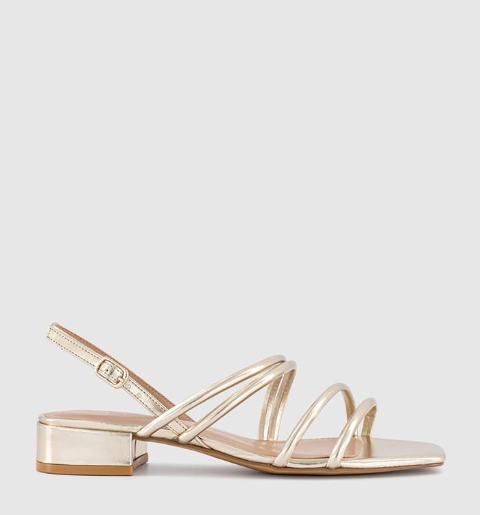OFFICE Seduced  Strappy Sandals Gold