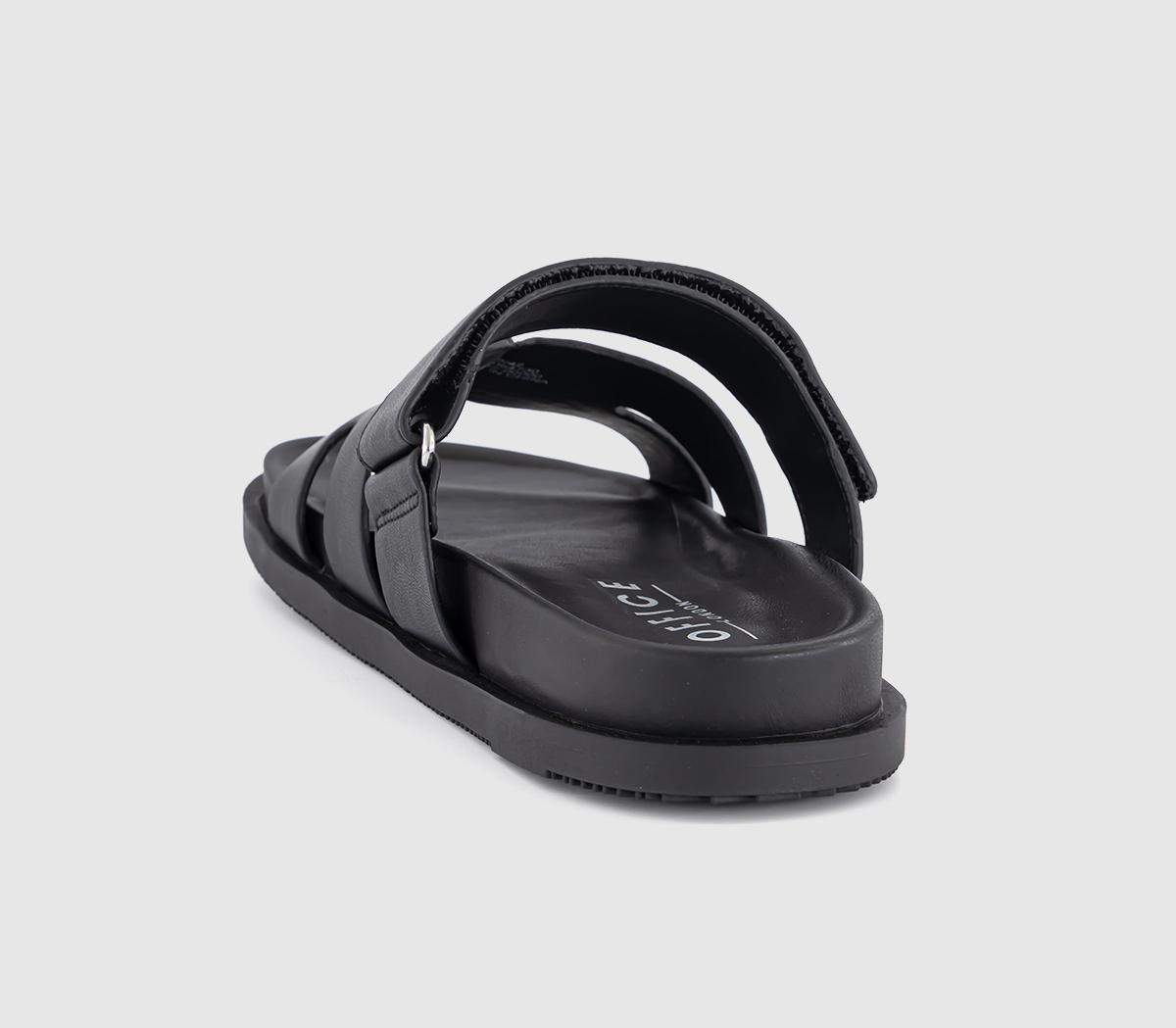 OFFICEStepney Cut Out Two Strap Footbed Sandals OFFICEStepney Cut Out Two Strap Footbed SandalsBlack