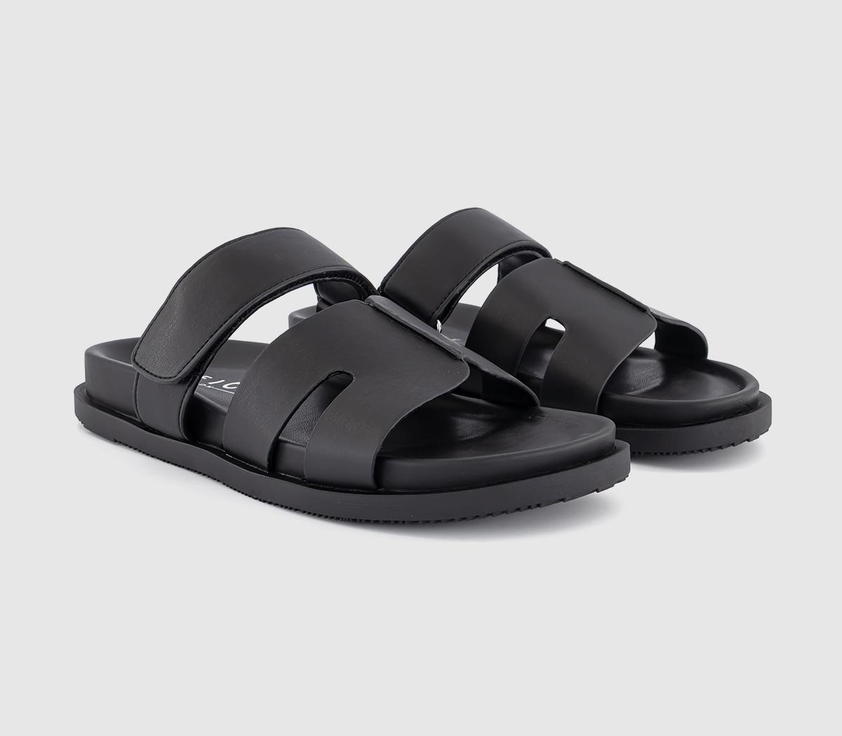 OFFICEStepney Cut Out Two Strap Footbed Sandals OFFICEStepney Cut Out Two Strap Footbed SandalsBlack