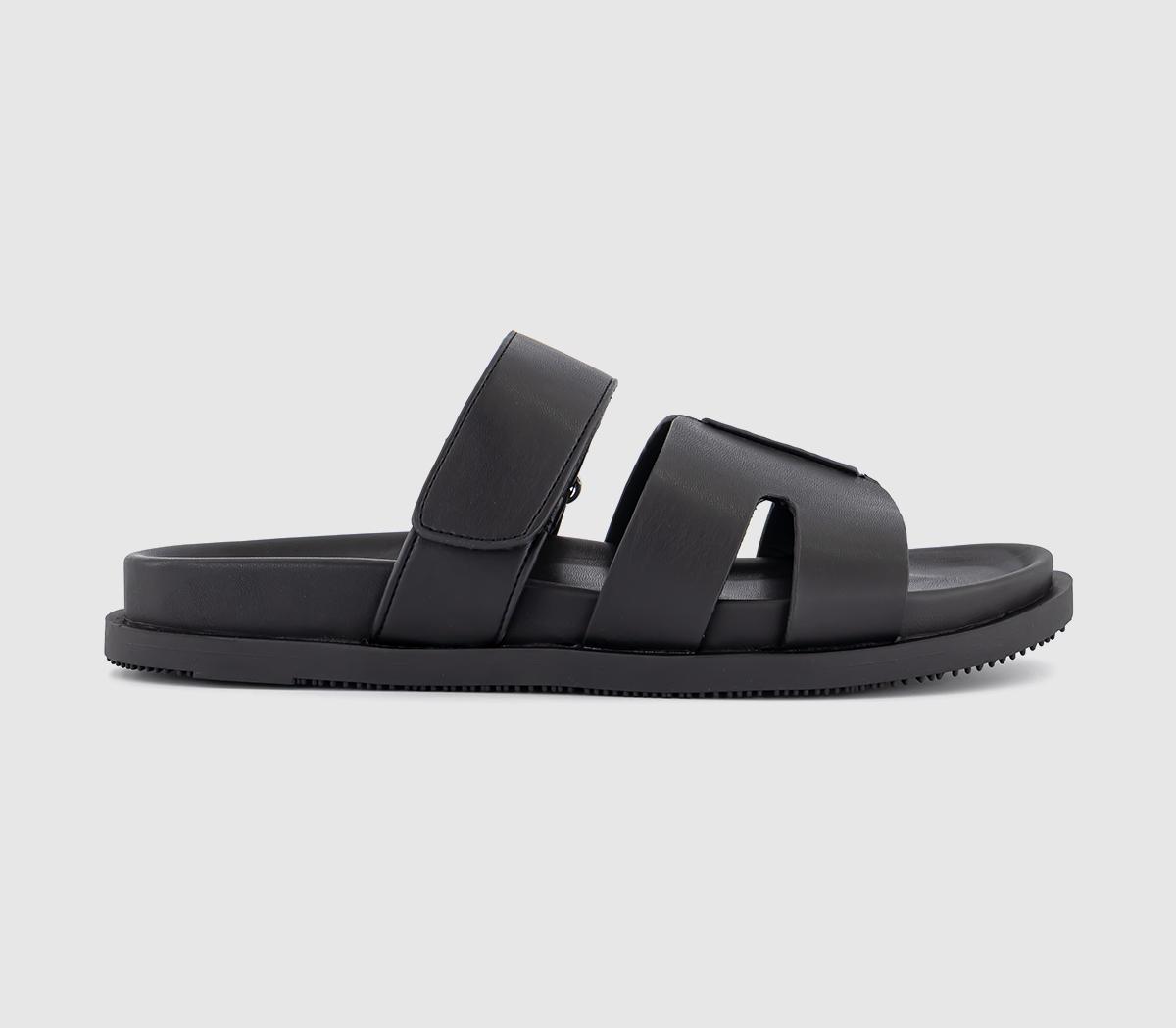 OFFICEStepney Cut Out Two Strap Footbed Sandals OFFICEStepney Cut Out Two Strap Footbed SandalsBlack