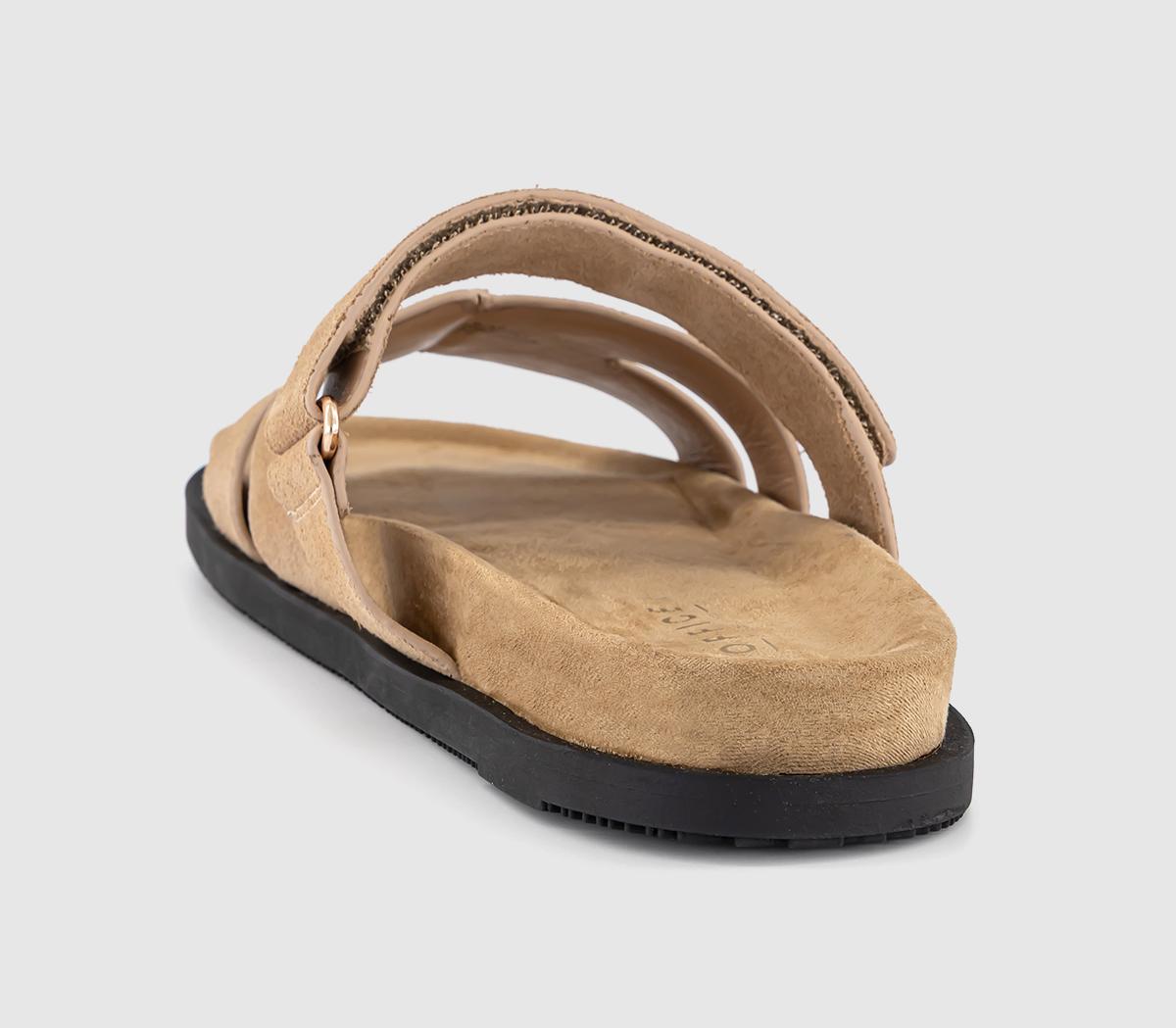 OFFICEStepney Cut Out Two Strap Footbed Sandals M OFFICEStepney Cut Out Two Strap Footbed Sandals MTaupe