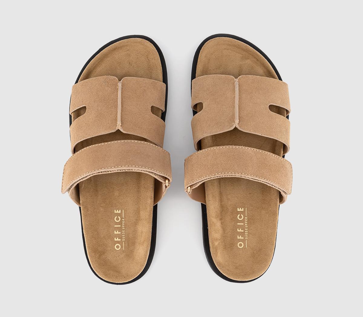 OFFICEStepney Cut Out Two Strap Footbed Sandals MTaupe