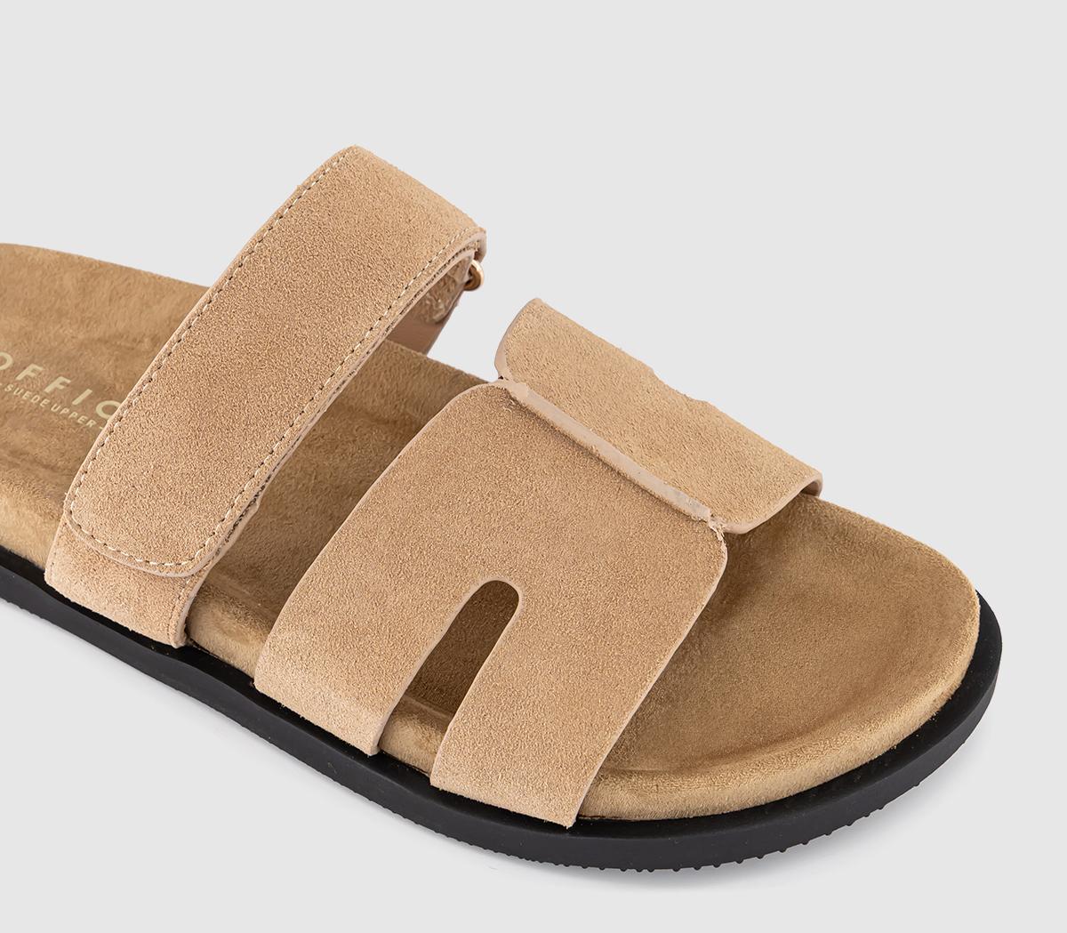 OFFICEStepney Cut Out Two Strap Footbed Sandals MTaupe