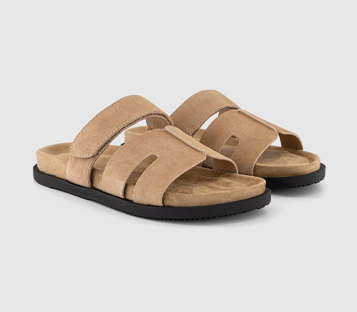 OFFICEStepney Cut Out Two Strap Footbed Sandals M OFFICEStepney Cut Out Two Strap Footbed Sandals MTaupe