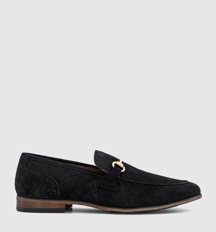OFFICE Miller Snaffle Loafers Black Suede