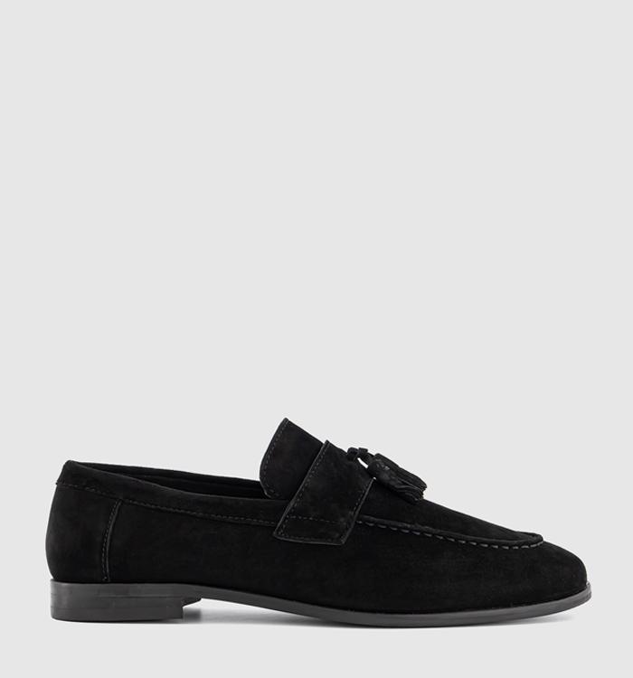 OFFICE Melrose Tassel Loafers Black Suede