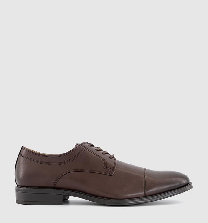 OFFICE Maxwell Toe Cap Derby Shoes Brown