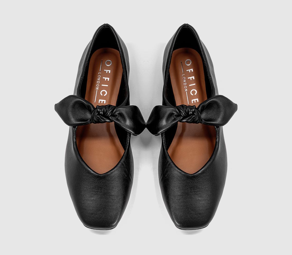 OFFICEFliss Bow Ballerina FlatsBlack