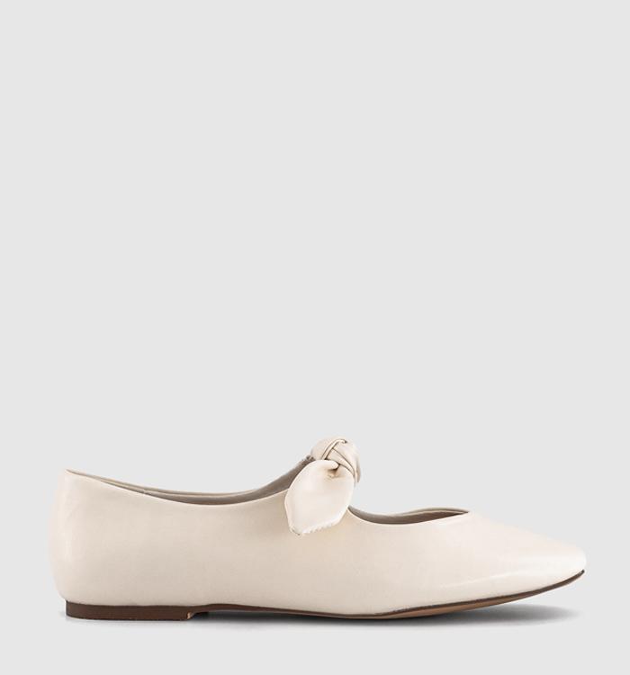 OFFICE Fliss Bow Ballerina Flats White