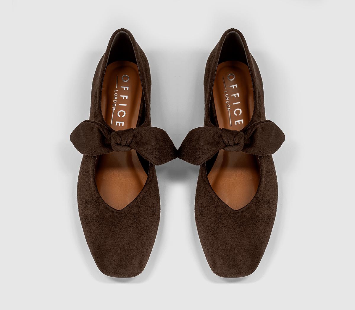 OFFICEFliss Bow Ballerina FlatsBrown