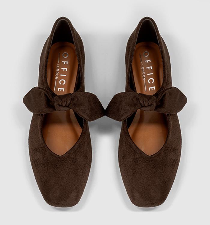 OFFICE Fliss Bow Ballerina Flats Brown