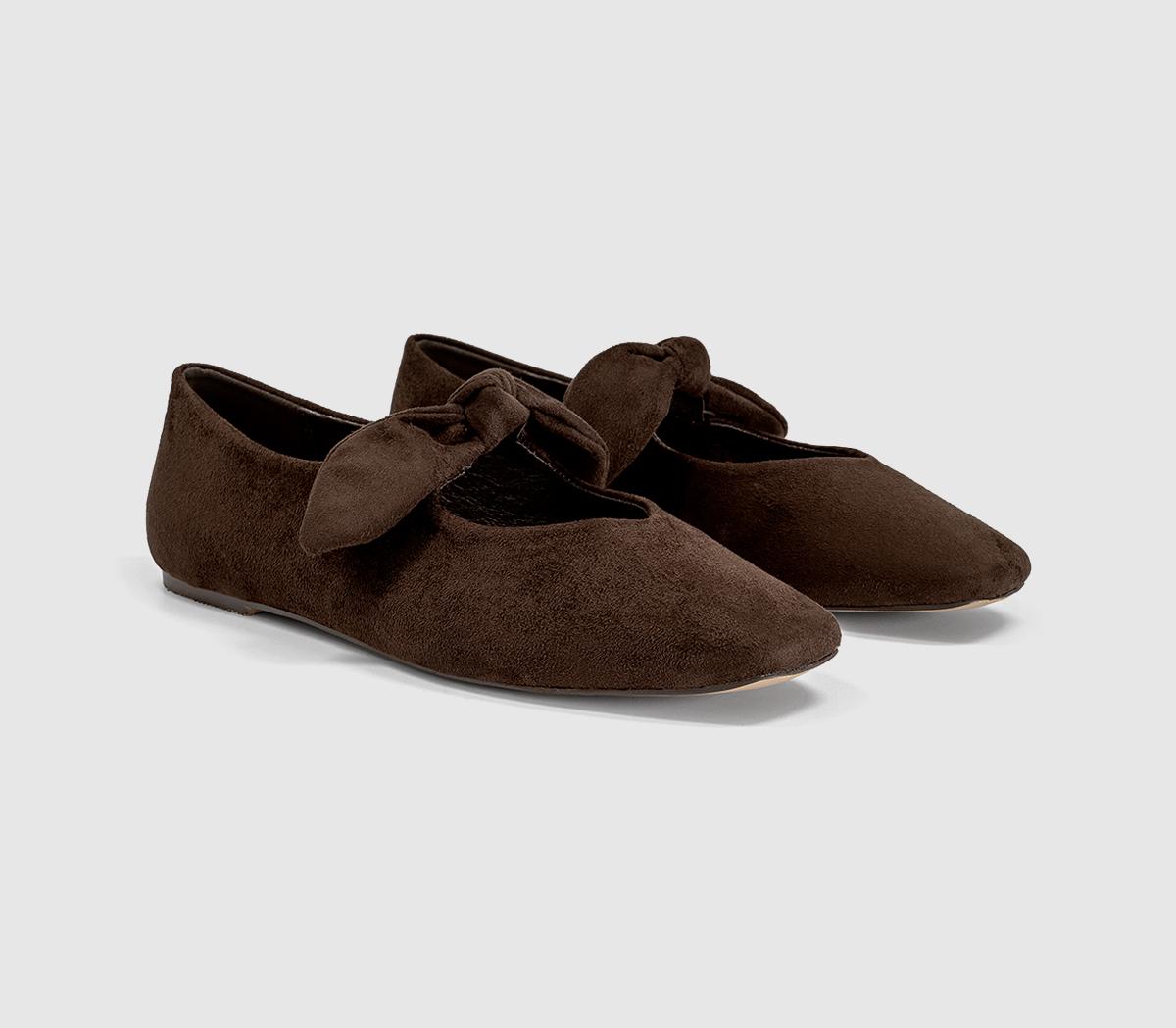 OFFICEFliss Bow Ballerina FlatsBrown