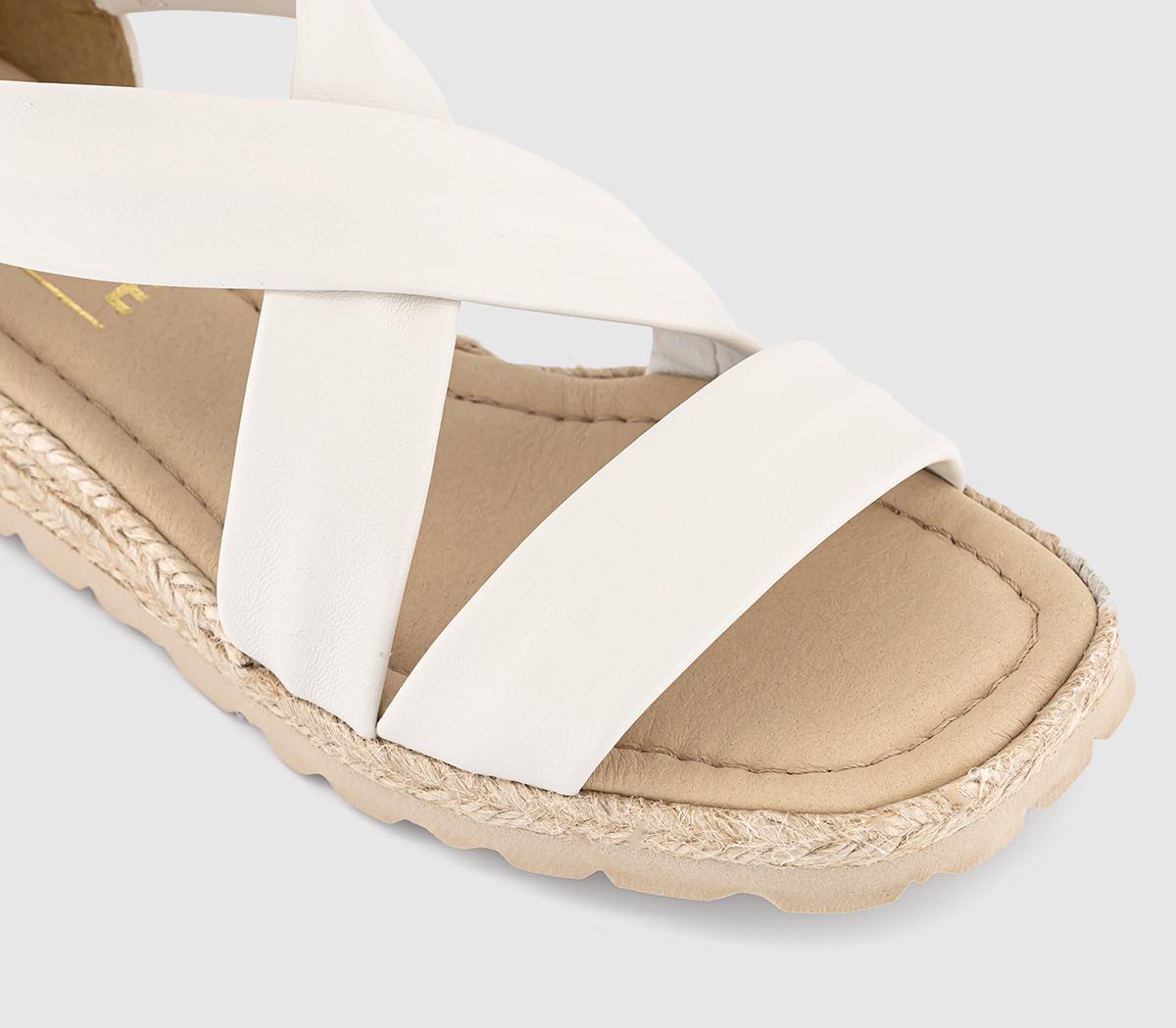 OFFICESailor Cross Strap Espadrille Sandals OFFICESailor Cross Strap Espadrille SandalsWhite