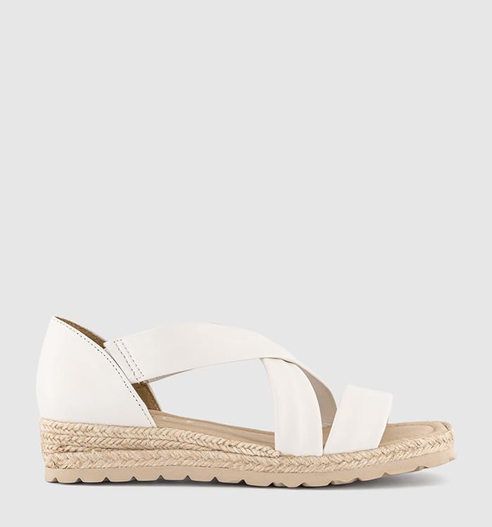 OFFICE Sailor Cross Strap Espadrille Sandals White