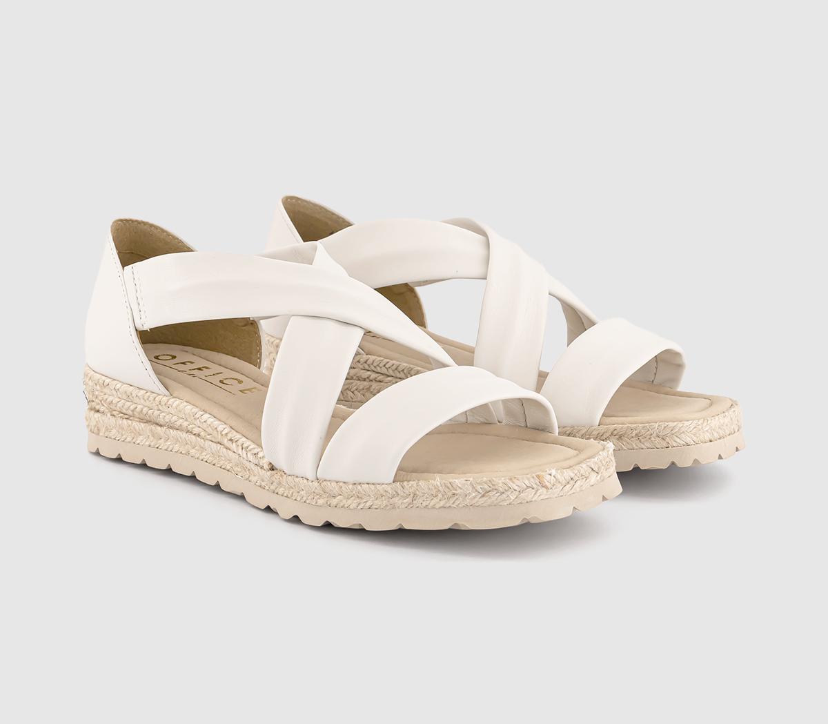OFFICESailor Cross Strap Espadrille Sandals OFFICESailor Cross Strap Espadrille SandalsWhite